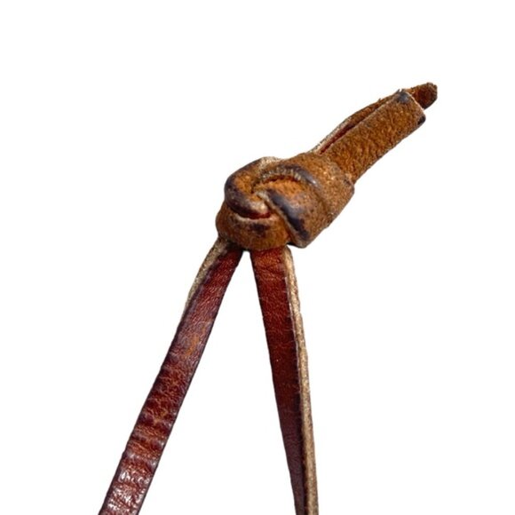 Genuine Leather Western Stamped Mini Purse Rustic Brown Cowhide Cowgirl Boho - Picture 10 of 15